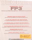 Deckel-Deckel FP3 Universal Milling Boring Spare Parts Manual Year (1980)-FP3-01